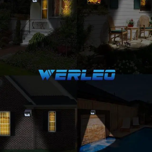 Alt view image 6 of 7 - Solar Light Werleo 28 LED Solar Powered Wireless Waterproof Security Light Outdoor Solar Motion Sensor Light Spotlight for Garden Patio Deck Yard Path Fence Driveway Outside Bright Wall Night Light