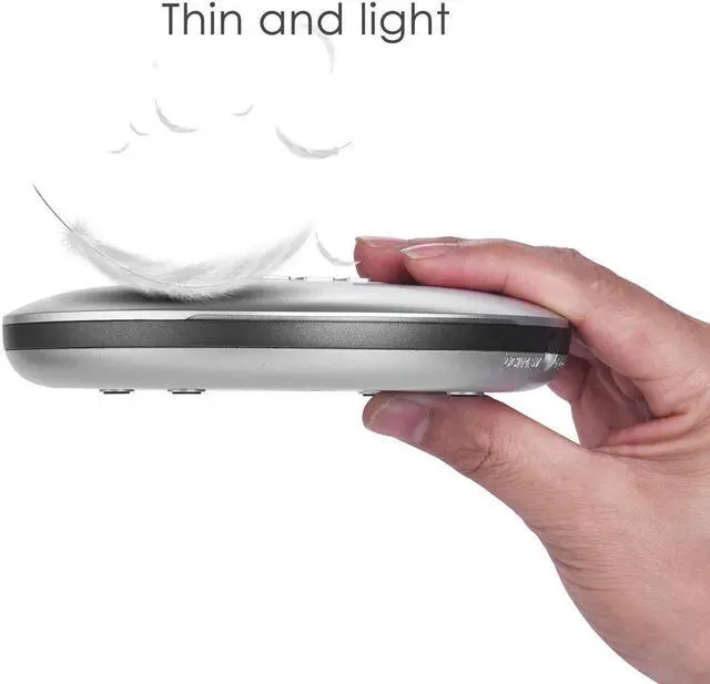 Alt view image 6 of 7 - Portable CD Player HOTT Walkman CD Player LCD Display Anti-Skip Protection Shockproof Function Only Support 5 Formats CD CD-R CD-RW MP3 CD-DA WMA Audio Files Silver