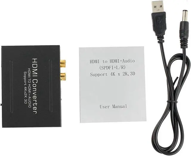 Alt view image 7 of 7 - Werleo 4K HDMI Audio Extractor V1.4 HDMI to HDMI + Optical TOSLINK SPDIF + Analog RCA L/R Stereo Audio Video Spiltter Adapter Converter for Apple TV Blu-ray Player