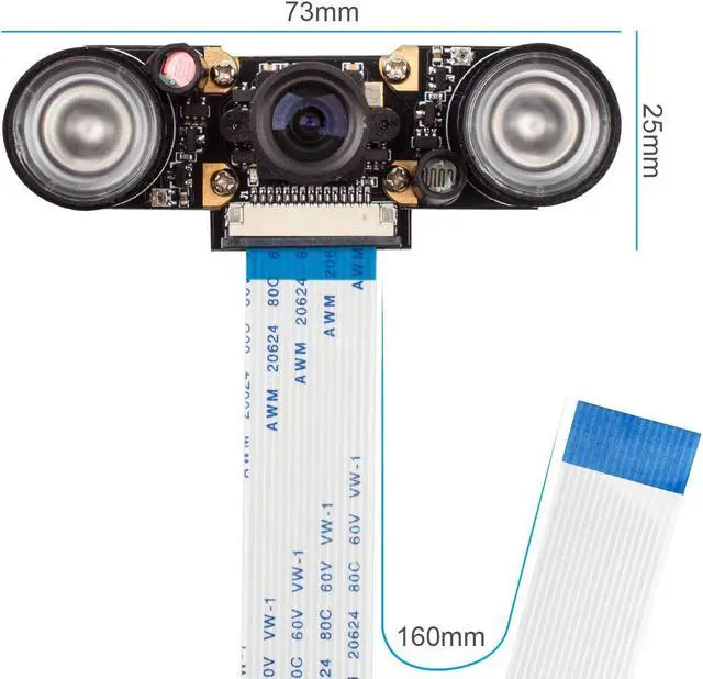 Alt view image 3 of 7 - Camera Module for Raspberry Pi 3 with 5MP 1080p OV5647 Video Webcam Supports Night Vision Compatible with Raspberry Pi 3b 2 Model B B+
