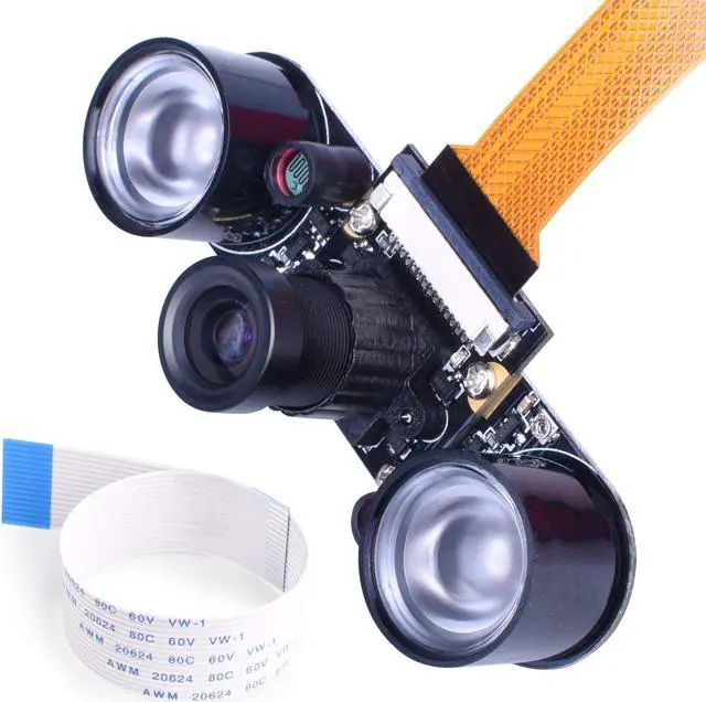 Main image of Camera Module for Raspberry Pi 3 with 5MP 1080p OV5647 Video Webcam Supports Night Vision Compatible with for Raspberry Pi Model B B+ A+ RPi 3 2 1 zero zero W with FFC FPC Cable Raspberry pi Camera