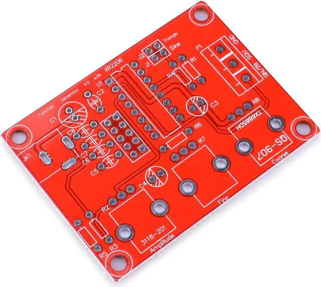 Alt view image 6 of 7 - XR2206 Function Generator - Werleo Updated XR2206 DIY Kit Signal Generator with Jumper Wires Cable - Sine Triangle Square Output 1Hz-1MHz Adjustable Frequency Amplitude