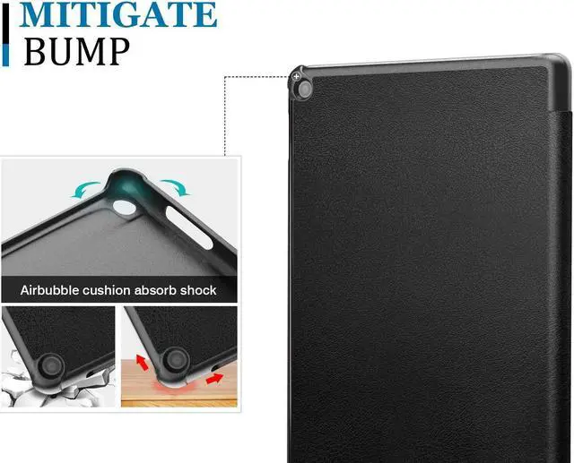 Alt view image 6 of 7 - Werleo All-New Fire HD 10 2017 Case 7th Generation 2017 Release Ultra Lightweight Slim Leather Stand Folio Smart Cover Case with Auto Wake Sleep Function for Amazon Fire HD 10 Tablet 10.1 inch
