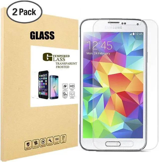 Main image of 2 Pack Galaxy S5 Screen Protector Werleo 0.26mm Thin [Bubble Free/HD Clear/Anti-Scratch/Anti-Glare/Anti Fingerprint] Premium Tempered Glass Screen Protector for Samsung Galaxy S5 Protective Skin Cover