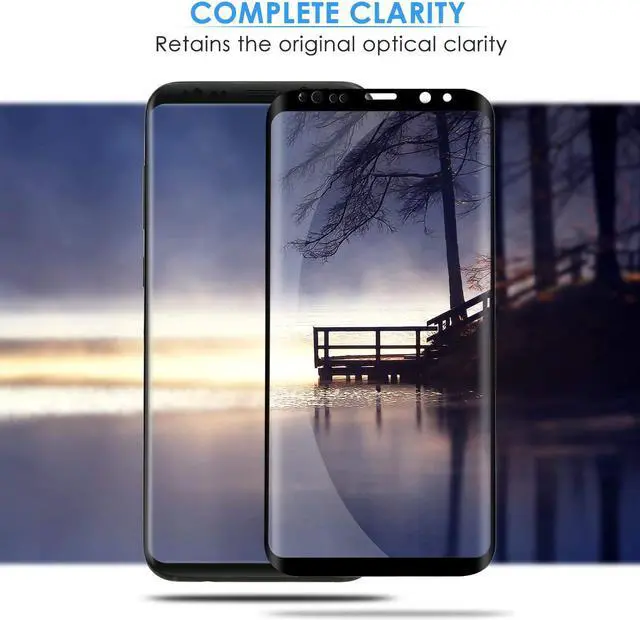 Alt view image 7 of 7 - 2 Packs Samsung Galaxy S8 Screen Protector Werleo Anti-Scratch HD Clear Case Friendly 3D Curved Protective Tempered Glass For Samsung Galaxy S8 Plus - Not Galaxy S8 Plus