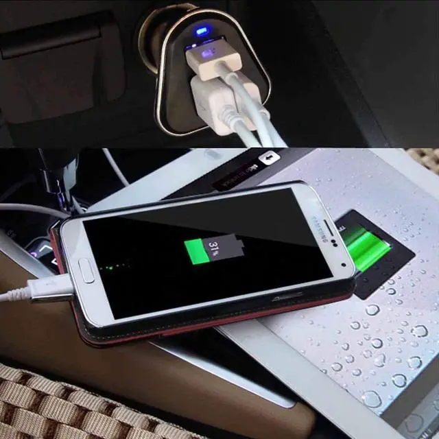 Alt view image 6 of 7 - USB Car Charger Werleo 3 Port USB Car Adapter With 5V, 5.2A 30W And Lightning to USB sync Cable for IPhone X 8 8 Plus 7 7 Plus 6 6S Plus  5 5S 5C IPad IPod Samsung