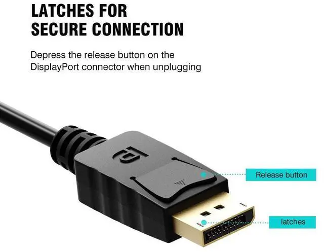 Alt view image 2 of 7 - DP to HDMI Cable Male to Male Gold Plated Displayport to HDMI Video Cable Adapter DisplayPort to HDTV Monitor Cable Converter Support 1080P
