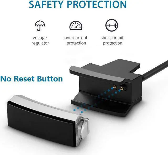 Alt view image 3 of 7 - 2pcs Charger for Fitbit Alta 30cm Fitbit Alta Replacement USB Charging Cable for Fibit Alta Band Wireless Quality Power Charging Cord Smart Fitness Watch - No Reset Button
