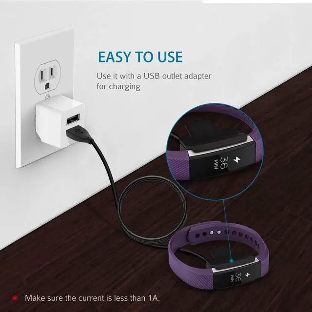 Alt view image 6 of 7 - 2pcs Charger for Fitbit Alta 3FT/1M Fitbit Alta Replacement USB Charging Cable for Fibit Alta Band Wireless Quality Power Charging Cord Smart Fitness Watch - No Reset Button