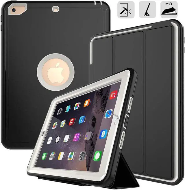 Main image of New iPad 9.7 2017 2018 Case Werleo Heavy Duty Full Body Rugged Protective Case Cover Auto Sleep Wake Up Stand Folio Case Three Layer Hard Bumper Case for Apple iPad 9.7 inch 2017 2018 Release 5th 6th