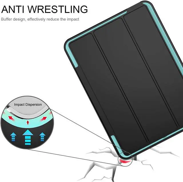 Alt view image 4 of 7 - New iPad 9.7 2017 2018 Case Werleo Heavy Duty Full Body Rugged Protective Case Cover Auto Sleep Wake Up Stand Folio Case Three Layer Hard Bumper Case for Apple iPad 9.7 inch 2017 2018 Release 5th 6th