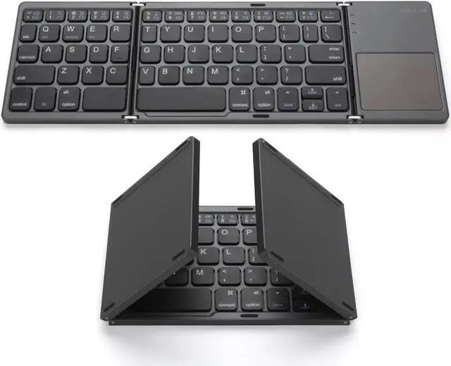 Main image of Foldable Bluetooth Keyboard Werleo Pocket Size Portable Ultra Slim Mini Bluetooth Wireless Keyboard with Touchpad for Android IOS Smart Phone Windows PC Tablet with Rechargable Li-ion Battery
