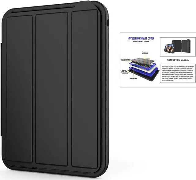Alt view image 6 of 7 - Werleo iPad Mini 1 2 3 Case Three Layer Shock Proof Protective Case iPad Mini Case iPad Mini 3 Case iPad Mini 2 Case Smart Cover with Auto Sleep Wake & PU Leather Folio Stand Function