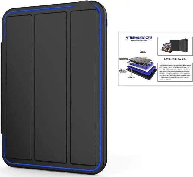 Alt view image 6 of 7 - Werleo iPad Mini 1 2 3 Case Three Layer Shock Proof Protective Case iPad Mini Case iPad Mini 3 Case iPad Mini 2 Case Smart Cover with Auto Sleep Wake & PU Leather Folio Stand Function