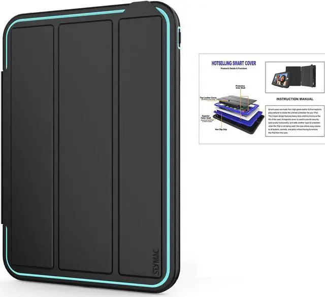 Alt view image 6 of 7 - Werleo iPad Mini 1 2 3 Case Three Layer Shock Proof Protective Case iPad Mini Case iPad Mini 3 Case iPad Mini 2 Case Smart Cover with Auto Sleep Wake & PU Leather Folio Stand Function