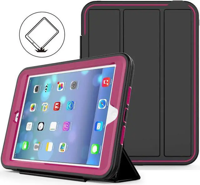 Main image of Werleo iPad Mini 1 2 3 Case Three Layer Shock Proof Protective Case iPad Mini Case iPad Mini 3 Case iPad Mini 2 Case Smart Cover with Auto Sleep Wake & PU Leather Folio Stand Function