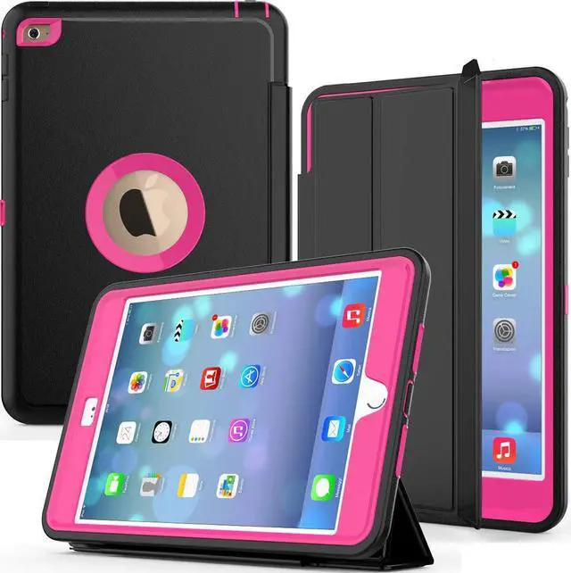 Main image of iPad Mini 4 Case WERLEO Three Layer Drop Protection Rugged Protective Cover Heavy Duty iPad Mini Stand Case with Magnetic Smart Auto Wake Sleep Cover for Apple iPad Mini 4 Smart Case