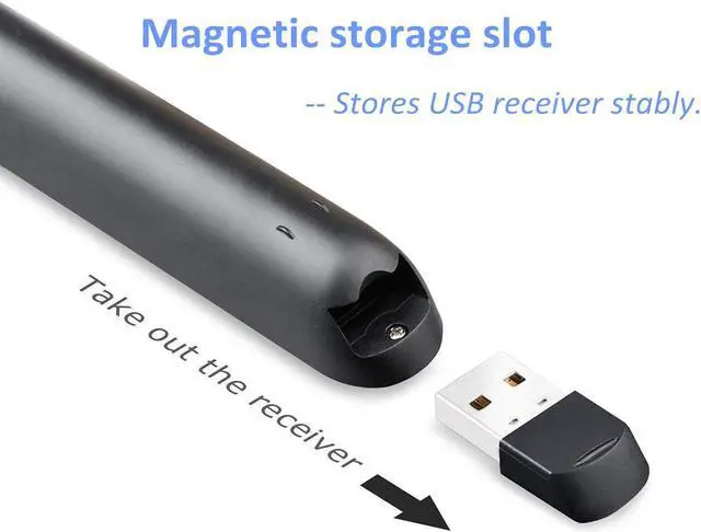 Alt view image 5 of 7 - Zoweetek Rechargeable Wireless Presenter PowerPoint Remote Clicker with Red Laser Pointer and Volume Control