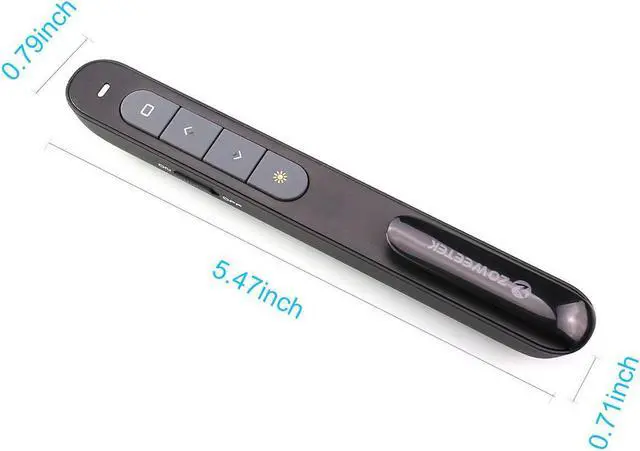 Alt view image 6 of 7 - Zoweetek Rechargeable Wireless Presenter PowerPoint Remote Clicker with Red Laser Pointer and Volume Control