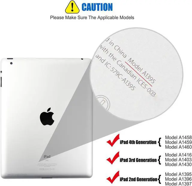 Alt view image 6 of 7 - Werleo iPad 2 3 4 Case Three Layer Drop Protection Rugged Protective Heavy Duty iPad 4 Case Smart Cover with Auto Wake Sleep Function Magnetic Stand Cover for Apple iPad 2 iPad 3 iPad 4