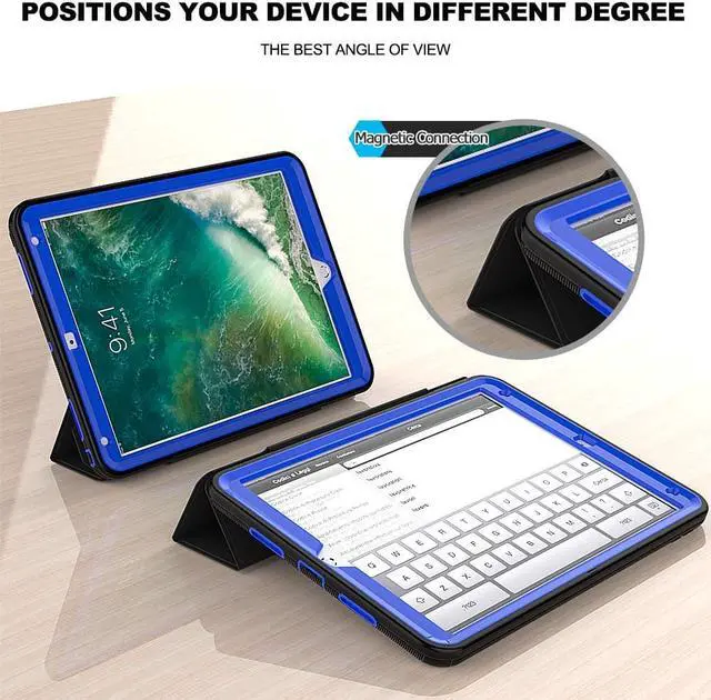 Alt view image 3 of 7 - WERLEO iPad Pro 10.5 Case Three Layer Heavy Duty Drop Protection Shockproof Rugged Protective Case with Magnetic Smart Auto Wake Sleep Cover For Apple iPad Pro 10.5 Model A1701 A1709 Cover Shell