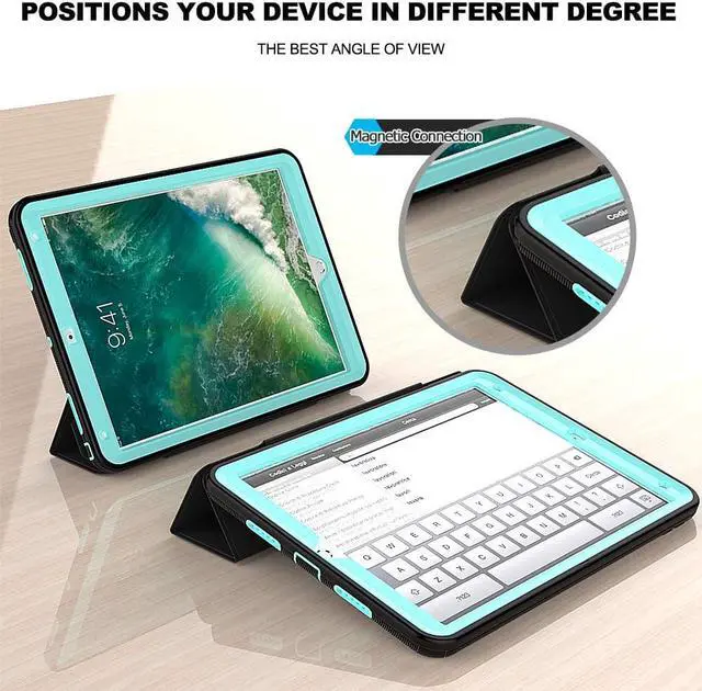 Alt view image 3 of 7 - WERLEO iPad Pro 10.5 Case Three Layer Heavy Duty Drop Protection Shockproof Rugged Protective Case with Magnetic Smart Auto Wake Sleep Cover For Apple iPad Pro 10.5 Model A1701 A1709 Cover Shell