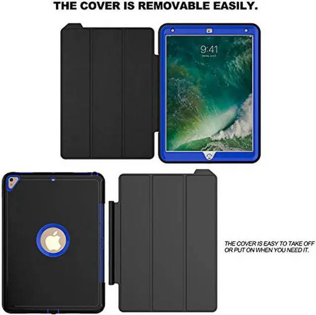 Alt view image 7 of 7 - WERLEO iPad Pro 10.5 Case Three Layer Heavy Duty Drop Protection Shockproof Rugged Protective Case with Magnetic Smart Auto Wake Sleep Cover For Apple iPad Pro 10.5 Model A1701 A1709 Cover Shell
