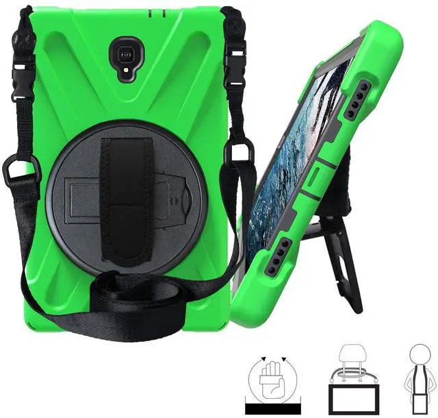 Alt view image 5 of 5 - Galaxy Tab A 10.5 Case WERLEO Heavy Duty Shockproof Rugged Protective Case with 360 Degree Rotatable Hand Strap Kickstand and Removable Shoulder Strap for Samsung Galaxy Tab A 10.5 inch 2018 SM-T590 /