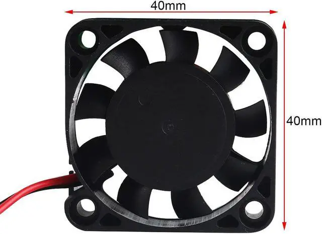 Alt view image 5 of 7 - Werleo 4pcs 3D Printer Fan 12V 0.08A DC Mini Quiet Cooling Fan 40X40X10mm with 28cm Cable for 3D Printer, DVR,and Other Small Appliances Series Repair Replacement