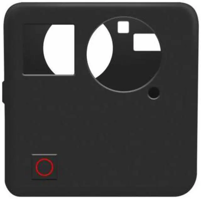 Alt view image 5 of 5 - Gopro Fusion Case Silicone Protective Case Frame Housing Case Camera Rubber Protector with Silicone Camera Lens Cap Cover for GoPro Fusion 360-Degree Action Camera