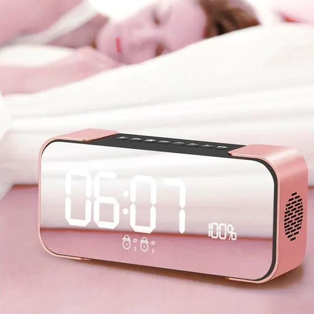 Alt view image 7 of 7 - Bluetooth Speaker Werleo Portable Wireless Stereo Speaker with Alarm Clock FM Radio LED Display Micrphone Hands-Free Two Subwoofer Enhanced Bass Hi-Fi Surround for iPhone iPad Samsung Tablet PC Home
