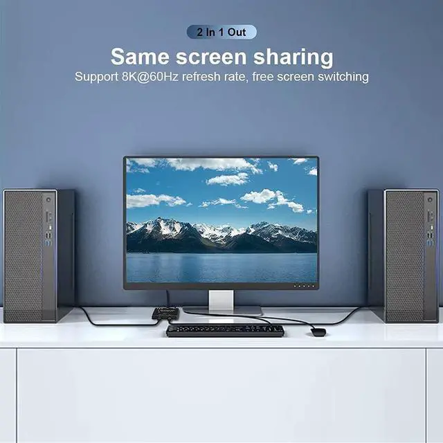 Alt view image 4 of 7 - CableDeconn USB-C USB3.1 Type-C 8K Switch Bi-Direction Adapter 8K@30Hz 4K@120Hz Power Delivery 100w 10Gbps Data Transfer Multi-Function Splitter Converter Cable for Multiple USB-C Sources and Displays
