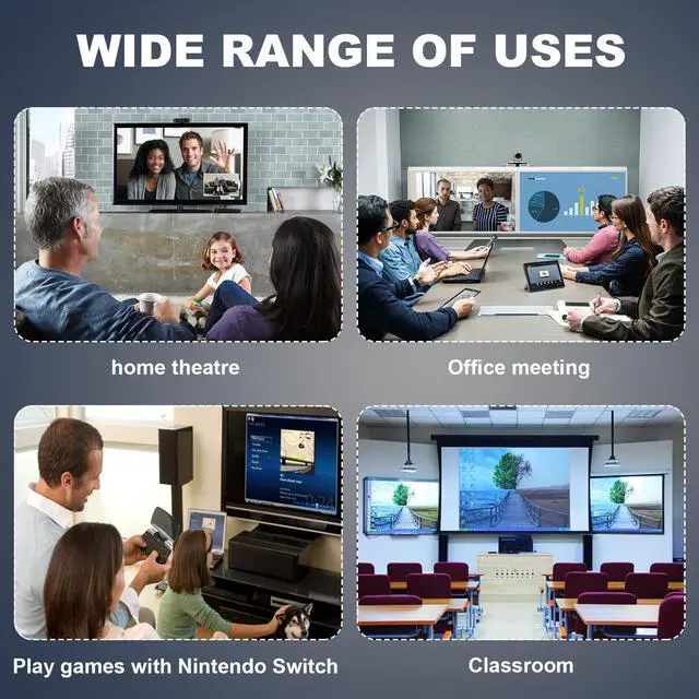 Alt view image 4 of 7 - CableDeconn USB-C USB3.1 to HDMI 2.1 8K Cable  7680x4320 8K@30Hz 4K@120Hz UHD HDR High Speed 48Gbps Thunderbolt 3 Compatible for HDTVs Projectors and Monitors 1.8m
