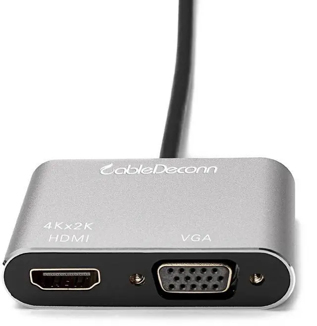 Alt view image 6 of 7 - CableDeconn Thunderbolt 3 hdmi vga adapter usb Type-c hub usb c hdmi 4k cable 2in1 Multiport usb3.1 Converter For mac apple new Macbook 2017