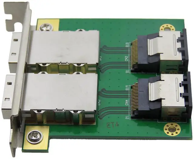 Alt view image 4 of 7 - CableDeconn Mini SAS for Internal SFF-8087 sas 36P to 2 Port External HD sas26P SFF-8088 Front Panel PCI SAS Card Adapter