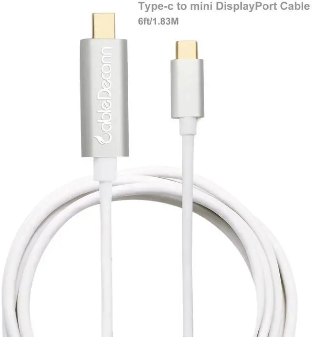Alt view image 2 of 8 - CableDeconn usb type-c to mini displayport 4K 60HZ cable adapter usb-c mini dp adapter Male to male converter for apple new Macbook pro dell