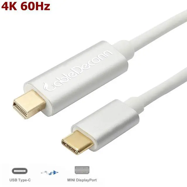 Main image of CableDeconn usb type-c to mini displayport 4K 60HZ cable adapter usb-c mini dp adapter Male to male converter for apple new Macbook pro dell