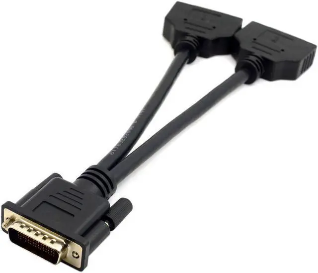 Alt view image 2 of 7 - CableDeconn DMS 59 Pin Dual 2 DVI Monitors, DMS 59 Pin Male to Two DVI 24+5 Female Dual Monitor Extension Cable Adapter for LHF Graphics Card (dus 59 pin Dual dvi)