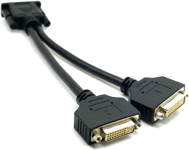 Alt view image 3 of 7 - CableDeconn DMS 59 Pin Dual 2 DVI Monitors, DMS 59 Pin Male to Two DVI 24+5 Female Dual Monitor Extension Cable Adapter for LHF Graphics Card (dus 59 pin Dual dvi)