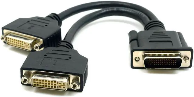 Alt view image 5 of 7 - CableDeconn DMS 59 Pin Dual 2 DVI Monitors, DMS 59 Pin Male to Two DVI 24+5 Female Dual Monitor Extension Cable Adapter for LHF Graphics Card (dus 59 pin Dual dvi)
