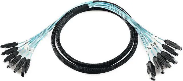 Alt view image 2 of 10 - CableDeconn High Speed 6Gbps 6pcs Set Sata 6 SATA Cable SAS Cable for Server 1M