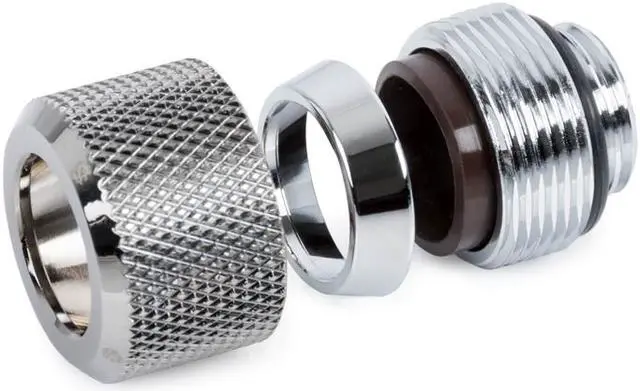 Alt view image 2 of 4 - Bitspower G1/4" Advanced Multi-Link Fitting, for 12mm OD Rigid Tubing, Black Sparkle, 4-pack
