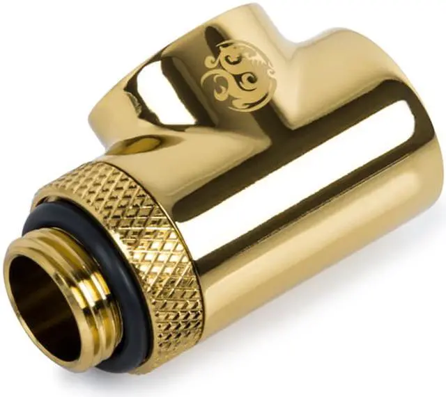Alt view image 2 of 8 - Bitspower T-Block Rotary Fitting, True Brass