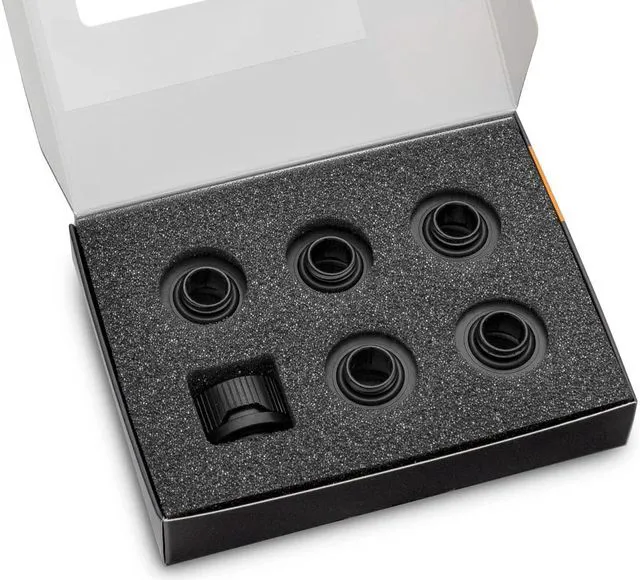 Alt view image 2 of 9 - EKWB EK-Quantum Torque HDC-16 Compression Fitting for EKWB Rigid Tubing, 16mm OD, Black, 6-pack