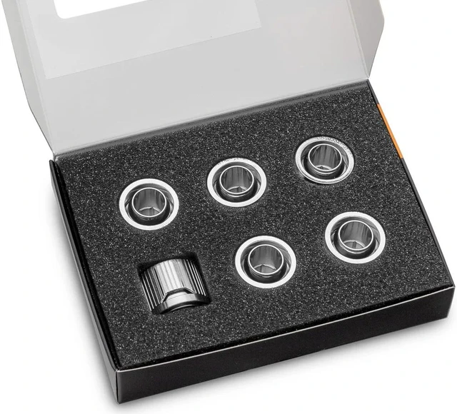 Alt view image 2 of 8 - EKWB EK-Quantum Torque STC-12/16 Compression Fitting for Soft Tubing, 12/16mm (7/16" ID, 5/8" OD), Nickel, 6-pack