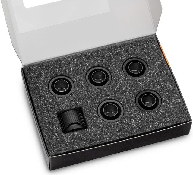 Alt view image 2 of 9 - EKWB EK-Quantum Torque STC-10/16 Compression Fitting for Soft Tubing, 10/16mm (3/8" ID, 5/8" OD), Black, 6-pack