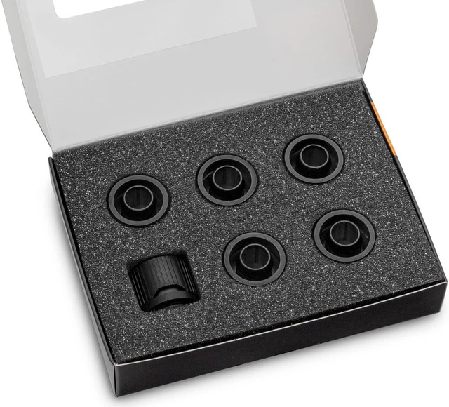 Alt view image 2 of 5 - EKWB EK-Quantum Torque STC-10/13 Compression Fitting for Soft Tubing, 10/13mm (3/8" ID, 1/2" OD), Black, 6-pack