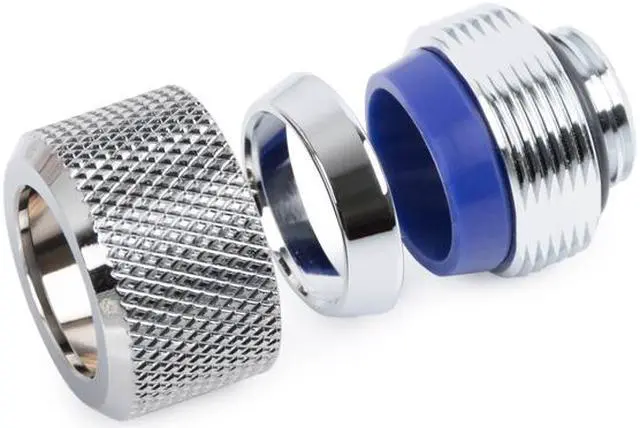 Alt view image 2 of 4 - Bitspower G1/4" Advanced Multi-Link Fitting, for 14mm OD Rigid Tubing, Black Sparkle, 4-pack