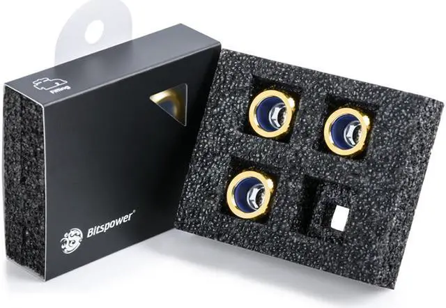 Alt view image 4 of 4 - Bitspower G1/4" True Brass Advanced Multi-Link For OD 14MM (4PCS)