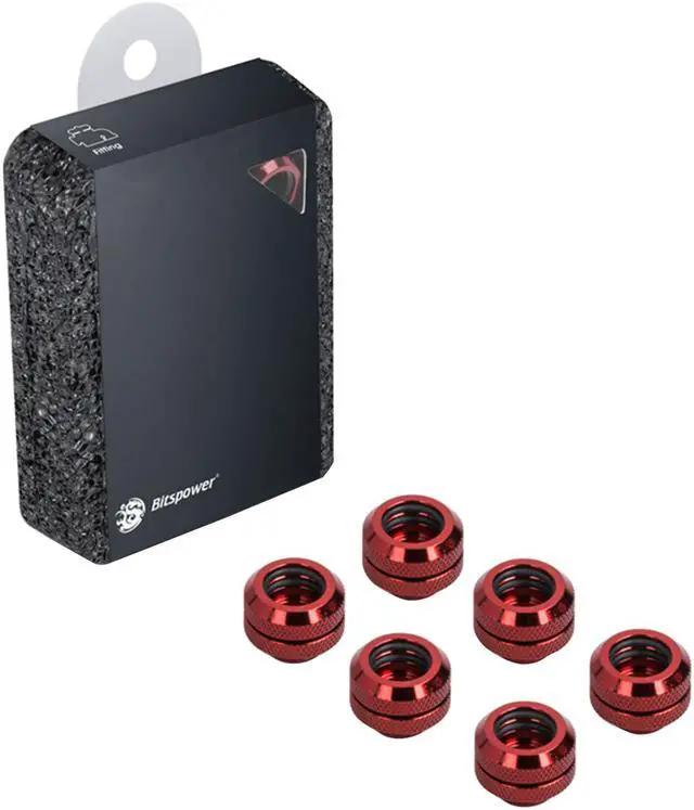 Alt view image 2 of 2 - Bitspower G1/4" Deep Blood Red Enhance Multi-Link For OD 12MM (6PCS)